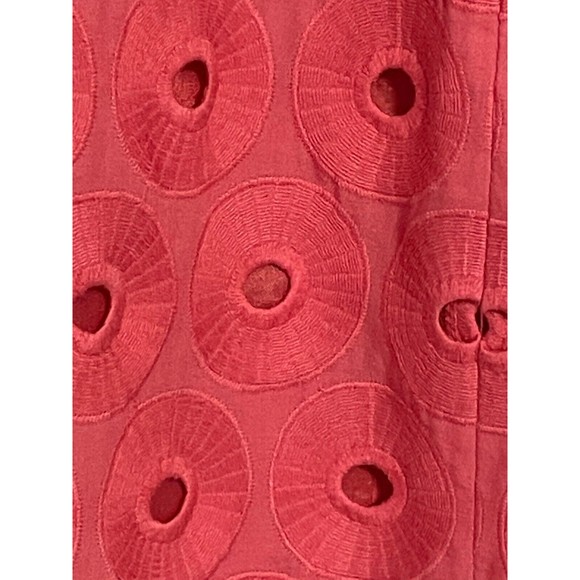 Muse Woman’s Size 8 Pink Embroidered Circle Textured Empire Waist Lined Dress - Picture 5 of 16